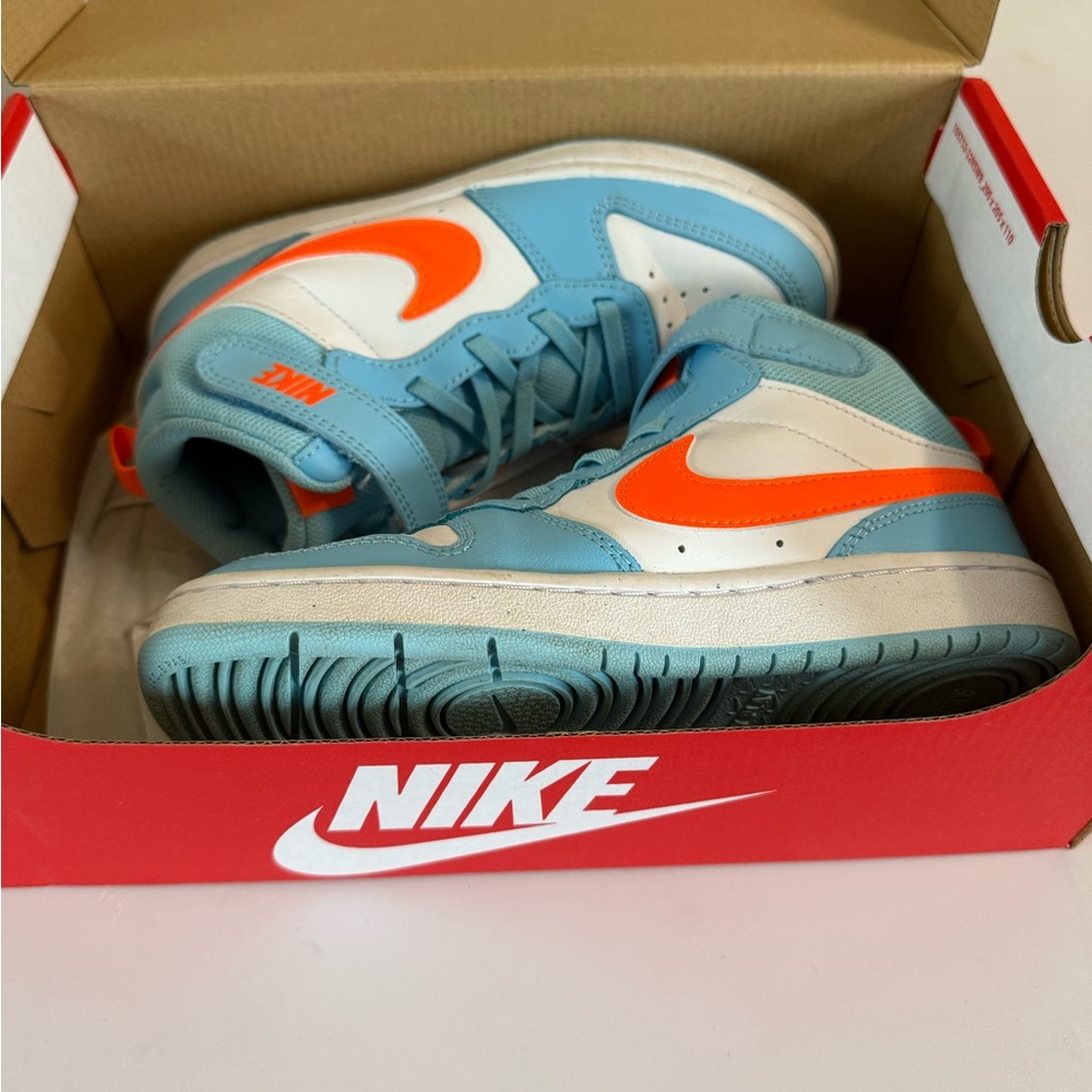 Nike Sky Blue and Orange High-Tops